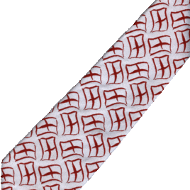 St Georges Jacquard Woven Tie abstract 3.5 inch tip